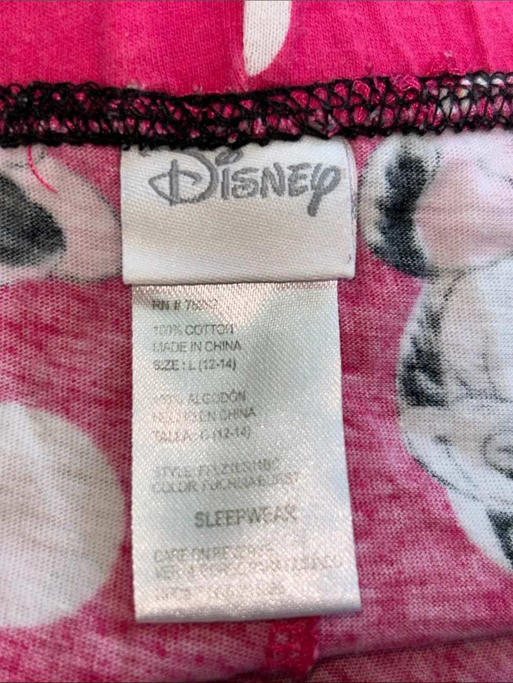 Large Disney 100% Cotton Minnie Mouse Capri  pajama pants - Picture 2 of 4